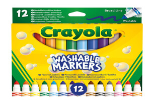 Crayola Washable Markers Broadline 12ct